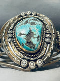 Museum Vintage Native American Navajo Old Deposit Turquoise (rare) Sterling Silver Bracelet-Nativo Arts