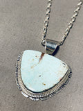 Dynamic Native American Navajo Dry Creek Turquoise Sterling Silver Signed Necklace-Nativo Arts