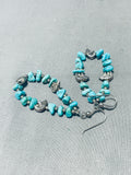 Wonderful Vintage Native American Navajo Turquoise With Silver Bears Sterling Silver Earrings-Nativo Arts