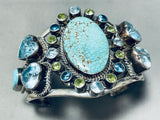 The Best Vintage Native American Navajo Topaz Turquoise Sterling Silver Bracelet-Nativo Arts