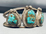 Rare Vintage Native American Navajo Royston Turquoise Sterling Silver Bracelet Old-Nativo Arts