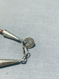 Native American One Of The Finest Vintage Zuni Serpentine Fetish Sterling Nsilver Necklace-Nativo Arts