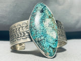 Towering Spiderweb Native American Navajo Turquoise Sterling Silver Bracelet Cuff-Nativo Arts