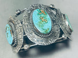 Museum Quality Vintage Native American Navajo Royston Turquoise Sterling Silver Bracelet-Nativo Arts