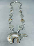 The Best Vintage Native American Navajo Bear Sterling Silver Concho Necklace-Nativo Arts