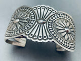 One Of The Most Detailed Vintage Native American Navajo Sterling Silver Concho Bracelet-Nativo Arts