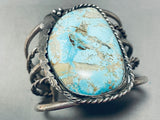 92 Gram Huge Vintage Native American Navajo Turquoise Sterling Silver Bracelet-Nativo Arts