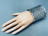 121 Grams Massive Vintage Southwest Sterling Silver Bracelet Cuff-Nativo Arts