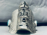 3 Story Tall 144 Grams Native American Navajo Turquoise Sterling Silver Bracelet-Nativo Arts