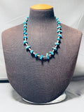 Astonishing Vintage Native American Navajo Turquoise Sterling Silver Necklace-Nativo Arts