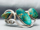 One Of Coolest Ever Vintage Native American Navajo Royston Turquoise Sterling Silver Bracelet-Nativo Arts
