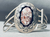 Important Vintage Native American Navajo Wild Horse Agate Sterling Silver Bracelet-Nativo Arts