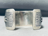 Important Yei Vintage Native American Navajo Coral Sterling Silver Bracelet Cuff-Nativo Arts