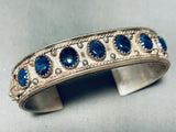 Very Rare Vintage Native American Navajo Dreamy Blue Lapis Sterling Silver Bracelet-Nativo Arts