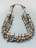 Rare Older Fab Vintage Santo Domingo Shell Heishi Sterling Silver Necklace-Nativo Arts