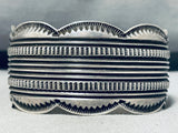 Newsworthy Vintage Native American Navajo Sterling Silver Bracelet Signed By Sunshine Reeves-Nativo Arts
