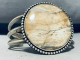Map Agate Rare Vintage Native American Navajo Sterling Silver Bracelet Cuff Old-Nativo Arts