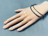 Striking Vintage Native American Navajo Sterling Silver Bracelet