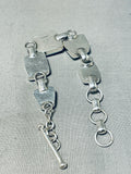 Sparkling Native American Navajo Pilot Mountain Turquoise Sterling Silver Bracelet-Nativo Arts