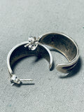 Amazing Vintage Native American Hopi Signed Sterling Silver Earrings-Nativo Arts