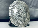 153 Grams!!! Native American Navajo Sterling Silver Shield Bracelet Cuff-Nativo Arts