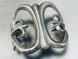 One Of The Most Beautiful Vintage Native American Navajo Sterling Silver Thorn Bracelet-Nativo Arts