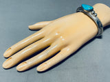 Important Albert Lee Vintage Native American Navajo Turquoise Sterling Silver Bracelet-Nativo Arts