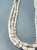 Native American Beautiful Vintage Santo Domingo 3-strand Shell Sterling Silver Necklace-Nativo Arts