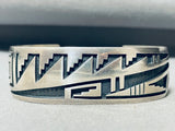 Important Artist Vintage Native American Hopi Steve Sockyma Sterling Silver Bracelet-Nativo Arts