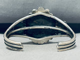 Jess Martinez Vintage Native American Navajo Morenci Turquoise Sterling Silver Bracelet-Nativo Arts