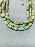 Tubes Of Royston Turquoise!! Native American Navajo Sterling Silver Necklace-Nativo Arts