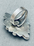 Huge Adjustable Vintage Navajo Turquoise Cluster Sterling Silver Ring-Nativo Arts