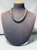 Unique Vintage Native American Navajo Sterling Silver Bead Necklace-Nativo Arts