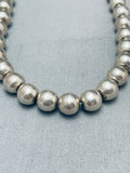 Jesse Monongye (D.) Important Hopi Vintage Sterling Silver Turquoise Necklace-Nativo Arts