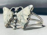 Pat Yazzie Detailed Vintage Native American Navajo White Jasper Sterling Silver Bracelet-Nativo Arts