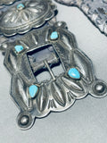 Early 1900's Vintage Native American Navajo Turquoise Sterling Silver Concho Belt Old-Nativo Arts