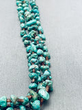 One Of The Best Vintage Santo Domingo Royston Turquoise Sterling Silver Necklace-Nativo Arts