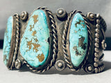 One Of The Best Ever Vintage Native American Navajo Turquoise Sterling Silver Bracelet-Nativo Arts