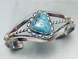 Quality Spiderweb Turquoise Vintage Native American Navajo Sterling Silver Bracelet-Nativo Arts
