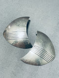 Elegant Vintage Native American Navajo Sterling Silver Earrings-Nativo Arts
