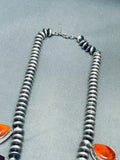Fab Vintage Native American Navajo Turquoise Shell Sterling Silver Squash Blossom Necklace-Nativo Arts