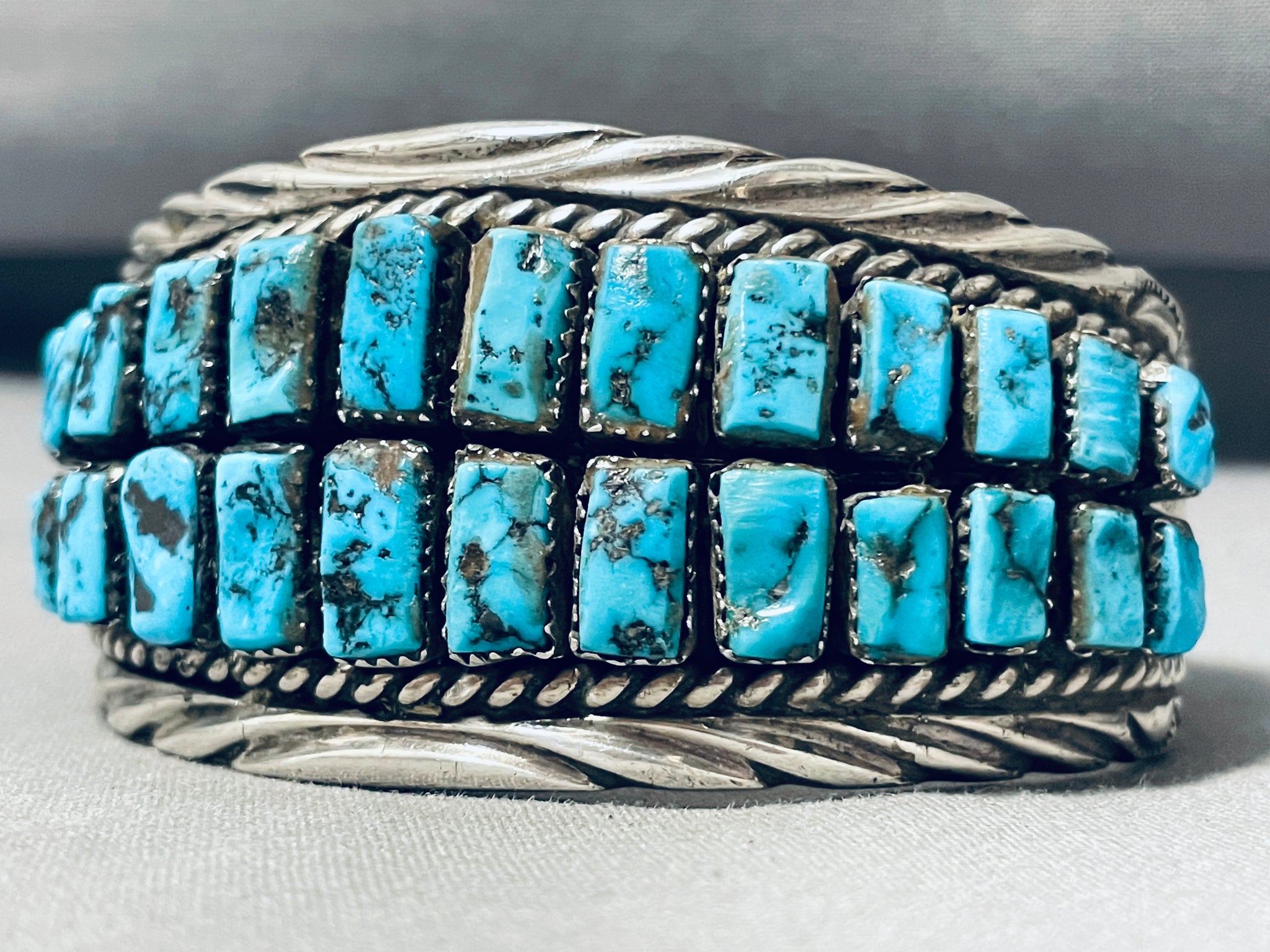 Thomas Tso Vintage Native American Navajo Morenci Turquoise