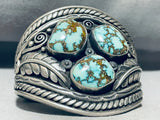 Indian Mountain Turquoise!! Vintage Native American Navajo Sterling Silver Bracelet Cuff-Nativo Arts