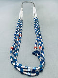 The Best Vintage Native American Navajo Denim Lapis Bear Fetish Heishi Necklace Old-Nativo Arts