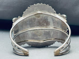 Incredible Vintage Native American Navajo Green Turquoise Cluster Sterling Silver Bracelet-Nativo Arts
