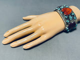 I Heart Jewelry! Vintage Native American Navajo Turquoise Sterling Silver Shell Bracelet Cuff-Nativo Arts
