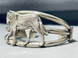 Curious Wolf Vintage Sterling Silver Bracelet Cuff-Nativo Arts