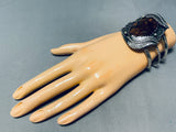 One Of The Best Ever Fire Agate Vintage Native American Navajo Sterling Silver Bracelet-Nativo Arts