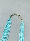Gorgeous And Intricate Vintage Native American Navajo Turquoise Heishi Sterling Silver Necklace-Nativo Arts