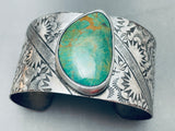 Native American Bold San Felipe Royston Turquoise Sterling Silver Massive Bracelet-Nativo Arts